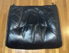 Ekornes Stressless Black Leather Seat Cushion with two screws. For Vtg model