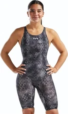 TYR Women's Standard Akurra Thresher Open Back Swimsuit-U12 Compliant, Black, 18