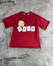 Drew House Poker Chip Graphic T-Shirt Men’s Size M Burgundy Justin Bieber RARE