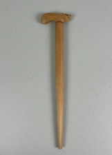 Vintage Folk Art 36" Cane Stick MINI SOUVENIR Carved Eyes Snake Head Aztec