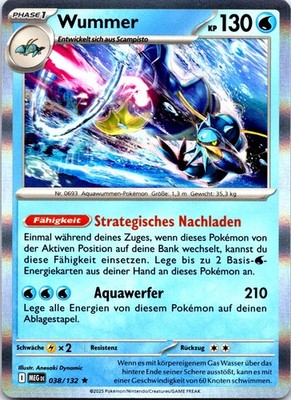 Wummer Mega-Entwicklung Holo Rare 038 deutsch Pokemon Karte