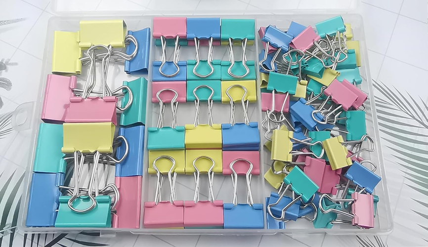 85 Pcs Foldback Clips Assorted Sizes & Colors, Paper Binder Clips for Office & H