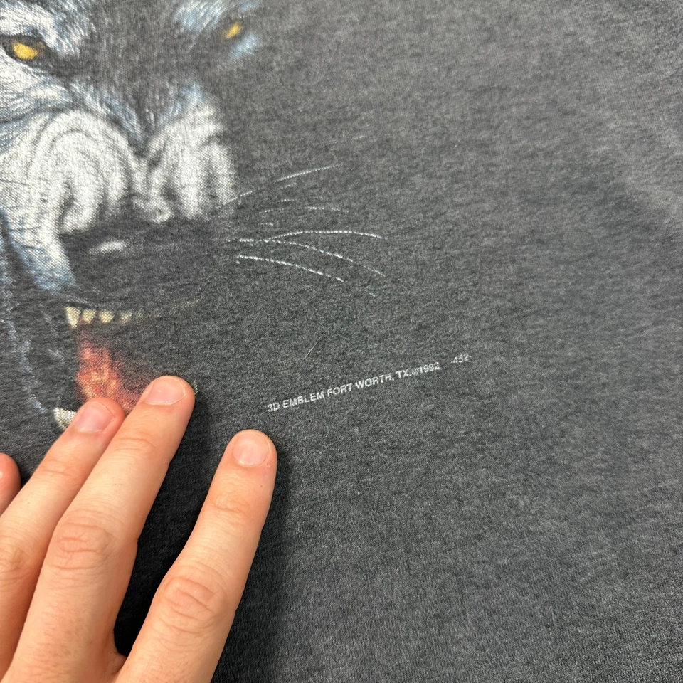 Camiseta Harley Davidson Vintage 1992 3D Emblema Fort Worth Gris Para Hombre XL Foto 4 de 4