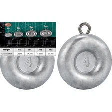 Dr.Fish Fishing Coin Sinkers Lead Weights Disc No 2oz/5 Pack 