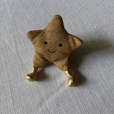 Jellycat London Amuseable Star Plush Stuffie Gold Shimmer 7  