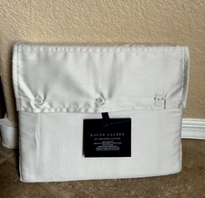 Ralph Lauren Organic Sateen King Flat Sheet Platinum 624 Thread Count $200 NWT