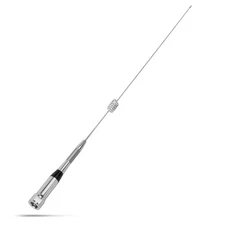 VHF/UHF Dual-Band Stainless Steel Antenna 31inchs - 200W High-Power Mobile An...