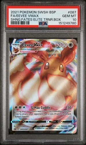2021 POKEMON SWSH BLACK STAR PROMO #087 FULL ART/EEVEE VMAX PSA 10
