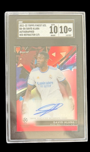 2021/22 Topps UCL Finest David Alaba /5 Auto Red SGC 10/10