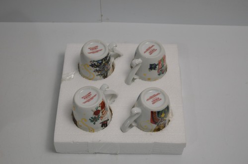 4 Williams Sonoma Espresso Cups 'Twas the Night Before Christmas NIB New - Picture 7 of 14