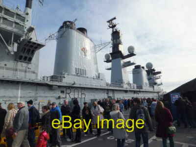 Photo 6x4 Crowds aboard H.M.S. Illustrious On what might be her final vis c2013