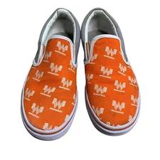 Whataburger Slip On Sneakers Womens Size 5 Orange Canvas Fast Food Flying W