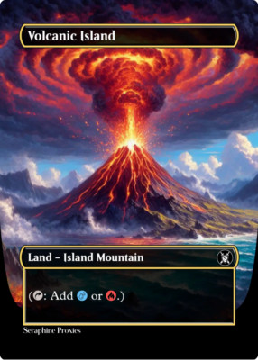 Volcanic Island - High Quality Altered Art Custom Cards