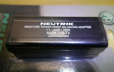 Neutrik NA2M-D0B-TX 3 Pole XLR Male - RCA/Phono Socket, Black Coded