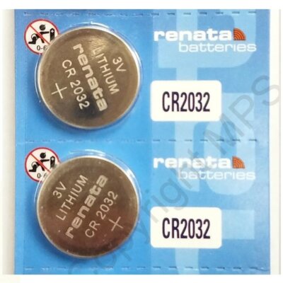 Renata 3V CR2032 Lithium Battery - 2pc Pack