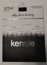 Kenzie Hosiery Pantyhose Size C/D Lt Black New