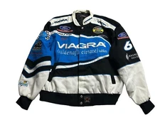 VTG Xl JEFF HAMILTON MARK MARTIN VIAGRA NASCAR JH DESIGN EMBROIDERED JACKET COAT