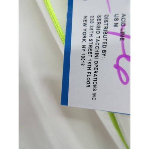 Pantaloncini Sergio Tacchini TCP uomo taglia media foderati in rete BIANCO LIME nuovi con etichette - Foto 7 di 11
