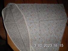 Wende- Tischdecke rund 175 cm beige/braun mit Blumenmotiv