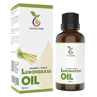 Lemongrasöl (Zitronengrasöl) BIO 30ml, Ätherisches Lemongrass Öl, Diffuser Oil