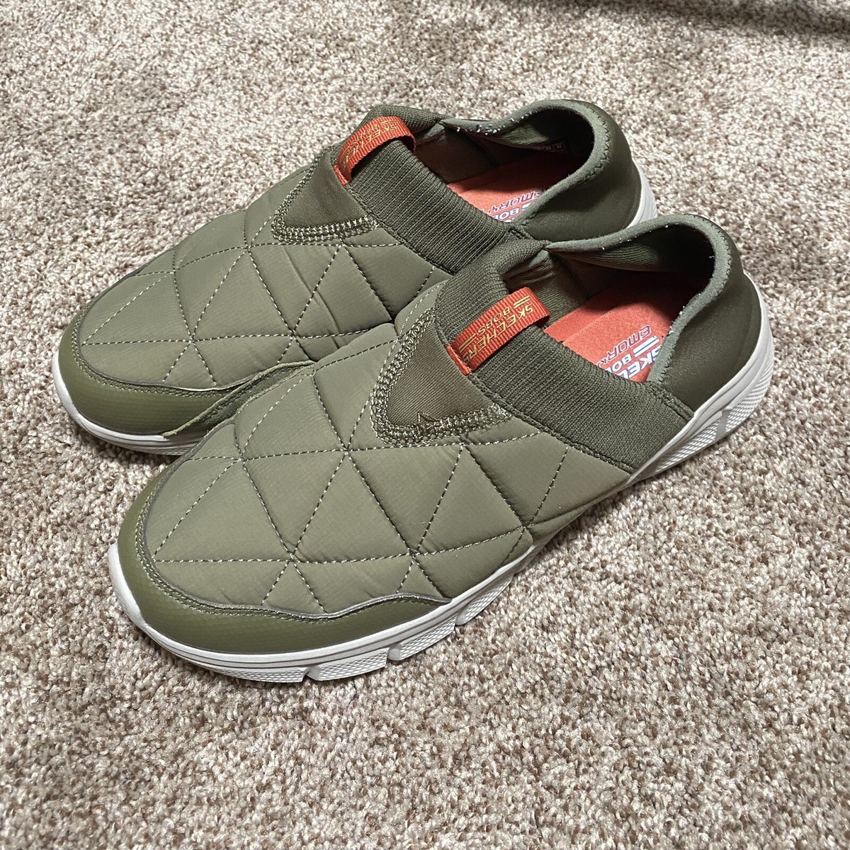 Skechers BOBS Sport B Flex Women's- Mighty Puff Sz 10 Olive Green
