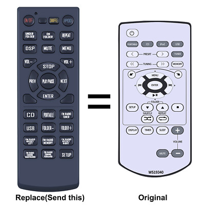 New For Yamaha WS19340 CRX-040 MCR-040 Replacement Remote Control