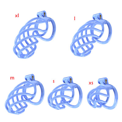 Mamba Male Chastity Cage Device Men Resin Mamba Spiral Locking Belt 5 Rings