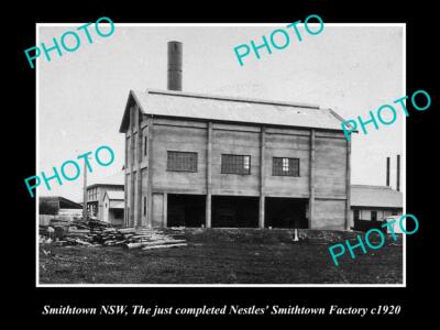 OLD LARGE HISTORICAL PHOTO OF SMITHTOWN NSW VIEW OF THE NESTLES FACTORY c1920