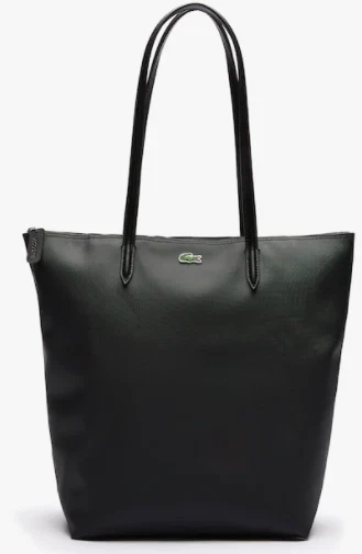 Lacoste Women s L.12.12 Concept Vertical Zip Tote Bag Black NF1890PO 000