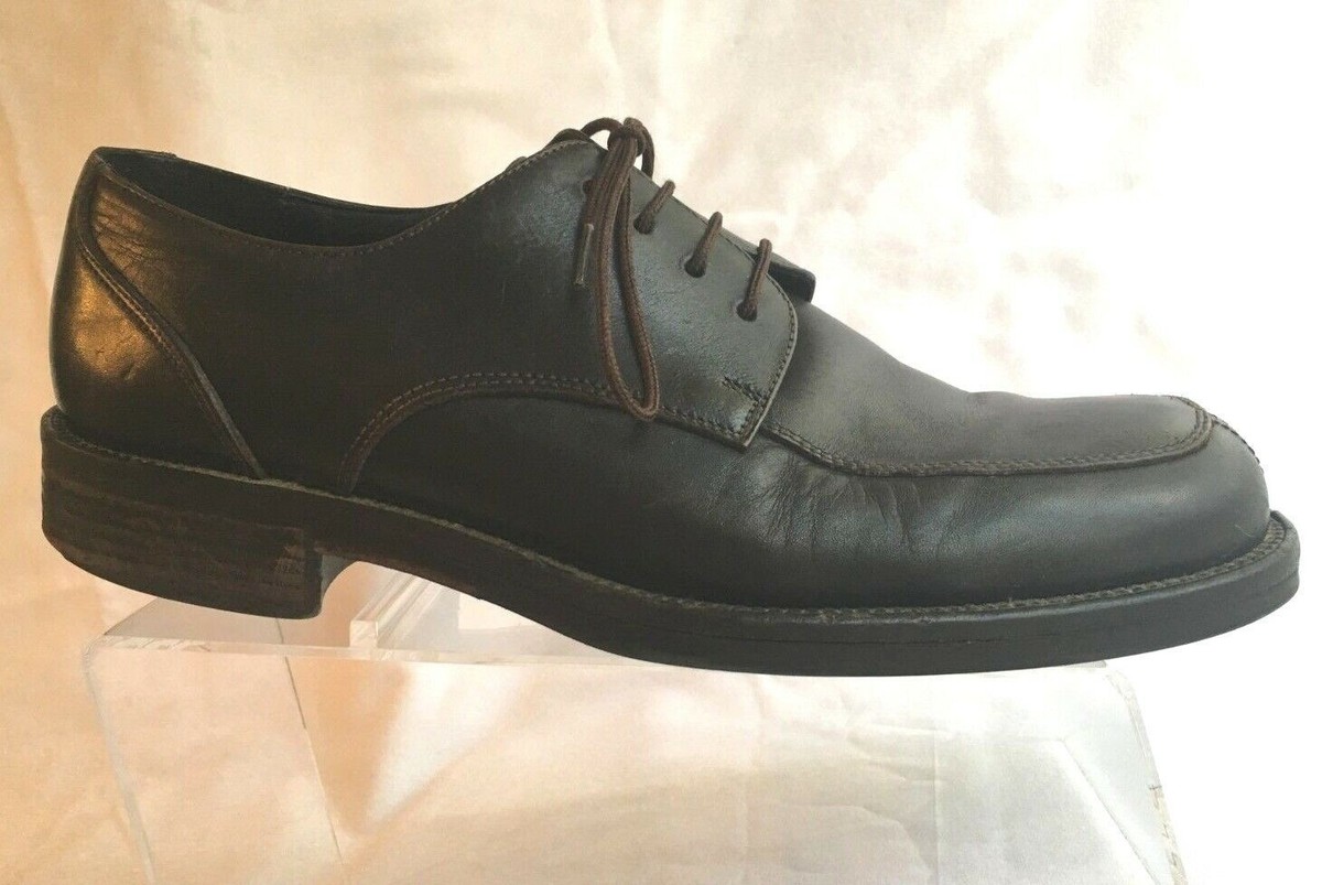 J Crew Brown Leather Plain Apron Toe Derby Oxford Shoes Mens  display picture 2