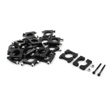 20Pcs 16mm Dia Black Aluminum Clamp Clip for Carbon Fiber Tube RC Multirotor✦Kd