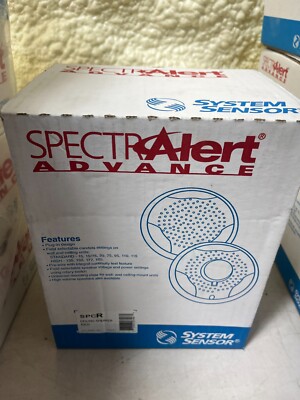 NEW IN BOX System Sensor SpectrAlert Advance SPCR Ceiling Speaker ,REDColor