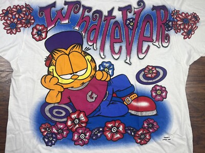 VINTAGE Garfield Shirt Mens 3XL Freeze AOP All Over Print Single