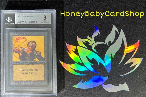 MTG Limited Edition Alpha 1993 Unholy Strength BGS 9.0Q+ (Quad+) Mint 93/94 - Picture 4 of 6