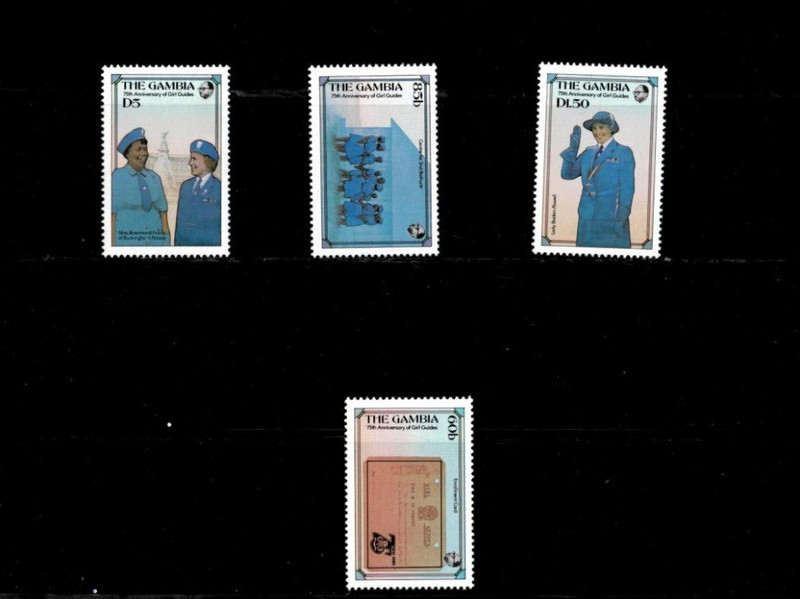 VINTAGE CLASSICS - Gambia 1985 - Girl Guides- Set of 4 Stamps Scott #589-92 MNH