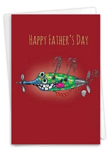 1 Funny Father's Day Card with Envelope - off The Hook C5643GFDG