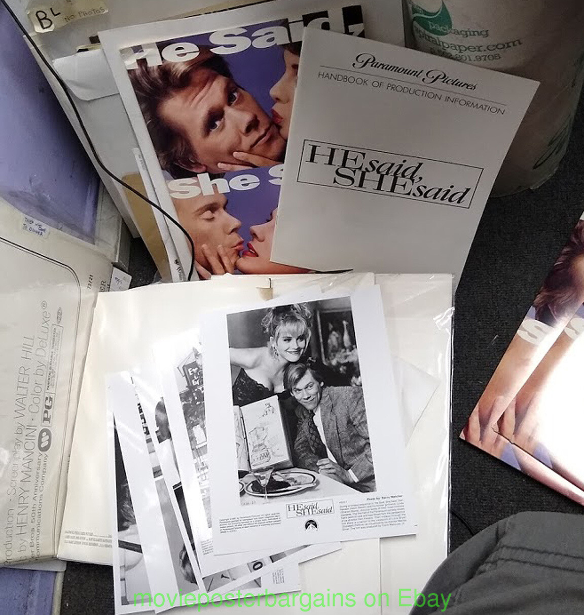 HE SAID SHE SAID MOVIE POSTER Art on Cover PRESS KIT With 8 STILLS KEVIN  BACON | eBay
