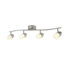 Hampton Bay EnviroLite 2.6 ft. LED 4-Light Track Lighting Kit in Brushed Nickel
