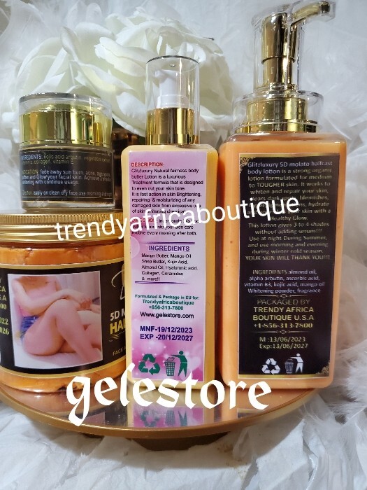 4pcs. Glitzluxury 5D MOLATO HC Lotion, Soap, Face Cream