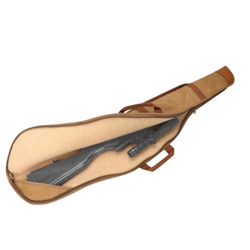 Tourbon 52" Rifle Bag Gun Slip Scoped Cover Soft Case Canvas Leather Storage USA - Picture 21 of 24