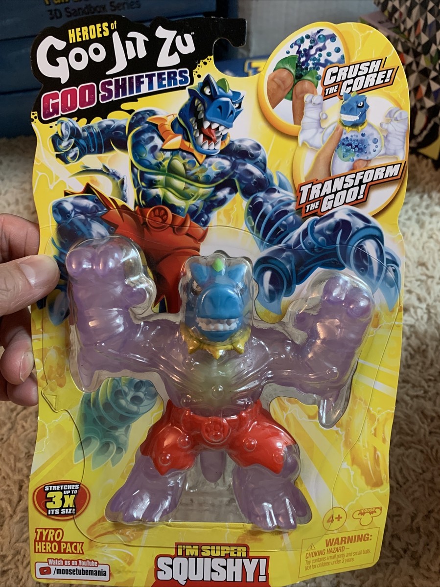 Heroes of Goo Jit Zu - Goo Shifters-Tyro Hero Box - An elastic and super-flexible figure filled with a viscous substance with unique transforming power, 41399, Multicolour