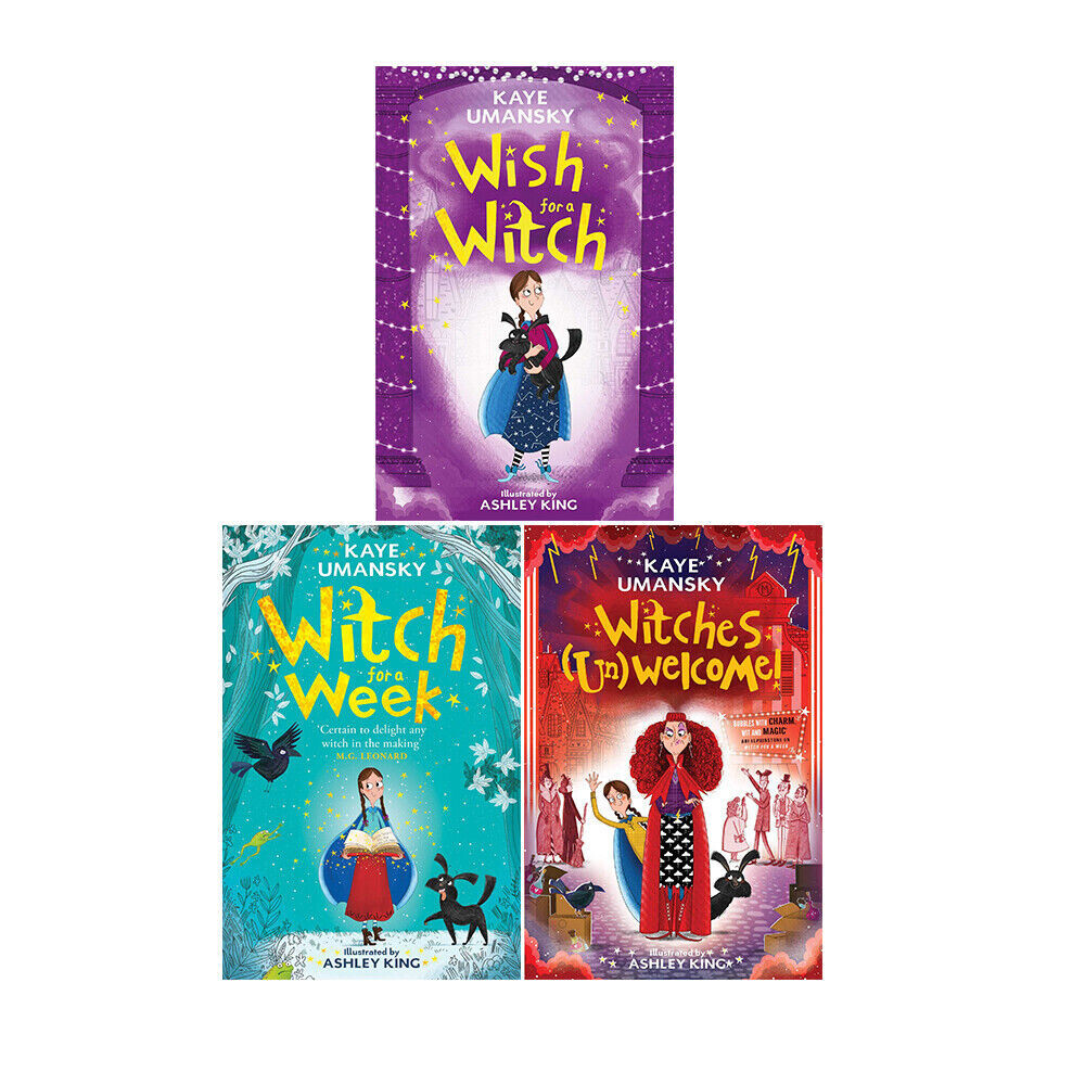 Kaye Umansky 3 Books Collections Set Wish for a,Witch for a Week,(Un)Welcome PB