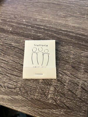 Vintage Trattoria AMICI MIEI Restaurant Matchbook SOHO  NYC Advertising Full