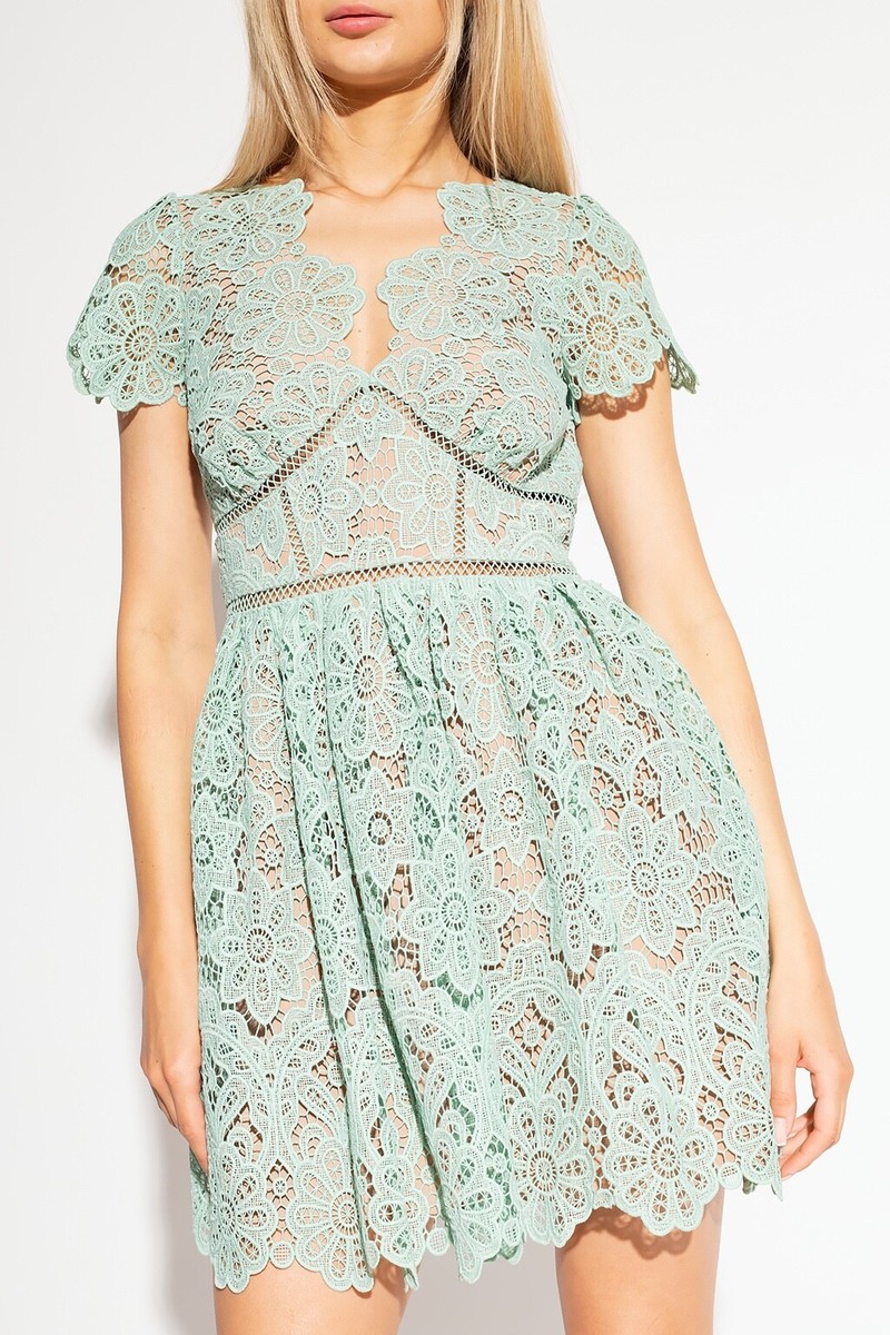 オールインワン・サロペット Self-Portrait Mini Dress With Classic Collar Women's Mini Dresses – self-portrait-US
