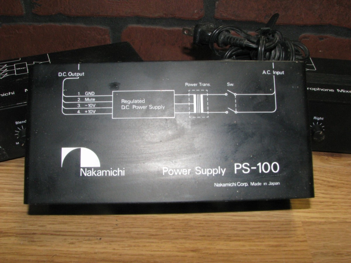 Nakamichi PS-100 パワーサプライ Nakamichi Black Box PS-100 Power Supply and 2 MX-100