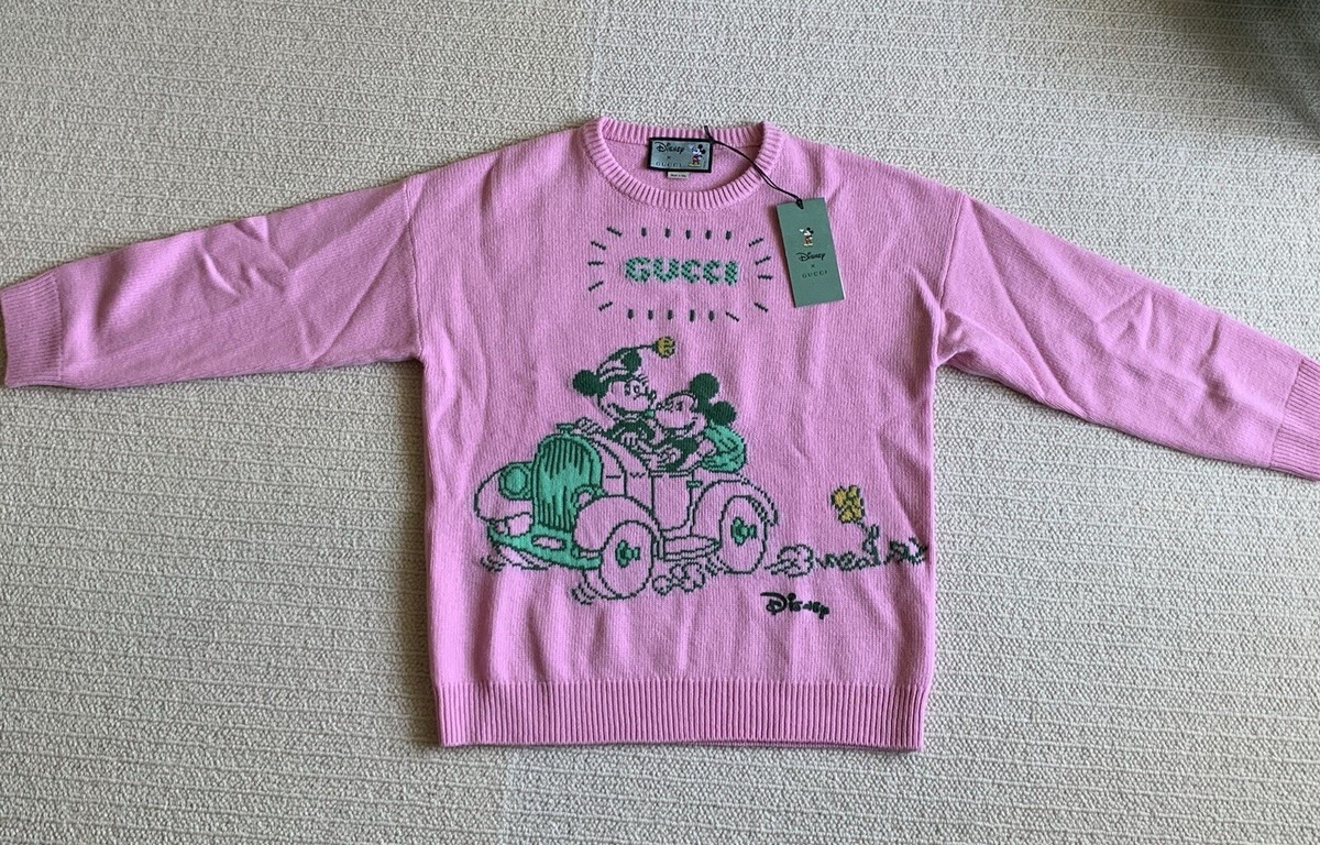 Gucci X Disney Pink Sweater New With Tag Size Medium | eBay