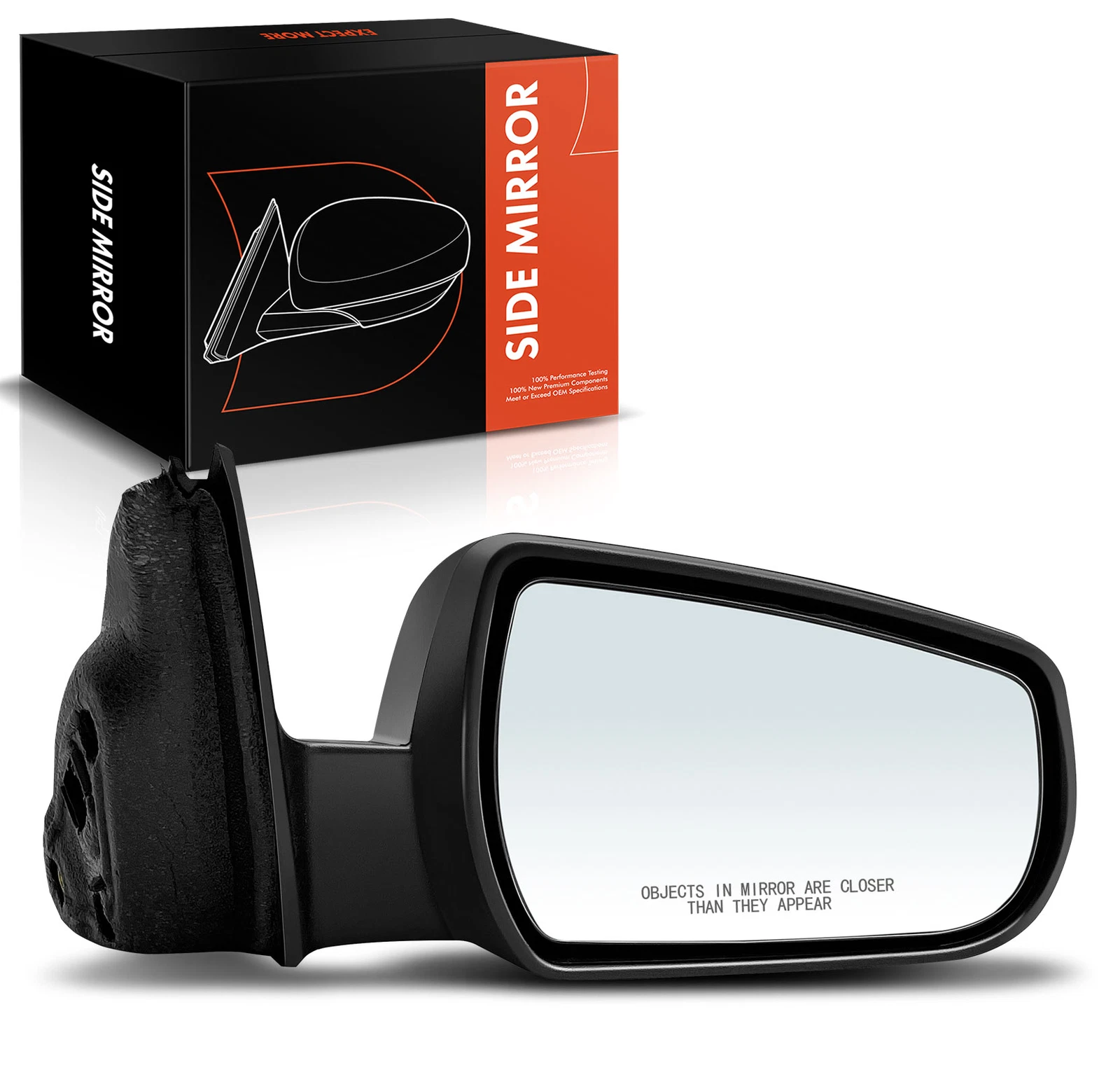 Black Power Heater Mirror w/ Power Adjust for Chevrolet Malibu 2013 Right Side