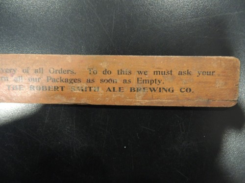 The Robert Smith Ale Brewing Co. Philadelphia Bier Holz Werbung Lineal PrePro - Bild 9 von 10