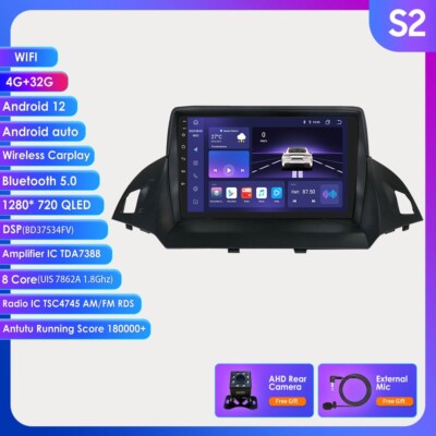 Apple CarPlay Fit For Ford Escape 13-17 9Inch Android 14 Car Stereo Radio 4+32GB