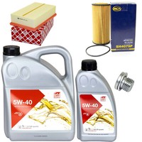 MotoröL Filter Set 5W-40 6 Liter + ÖLablassschraube FüR Vw Passat Tiguan 2.0 Tsi